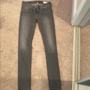Size 24 rag and bone faded gray -30 inch inseam